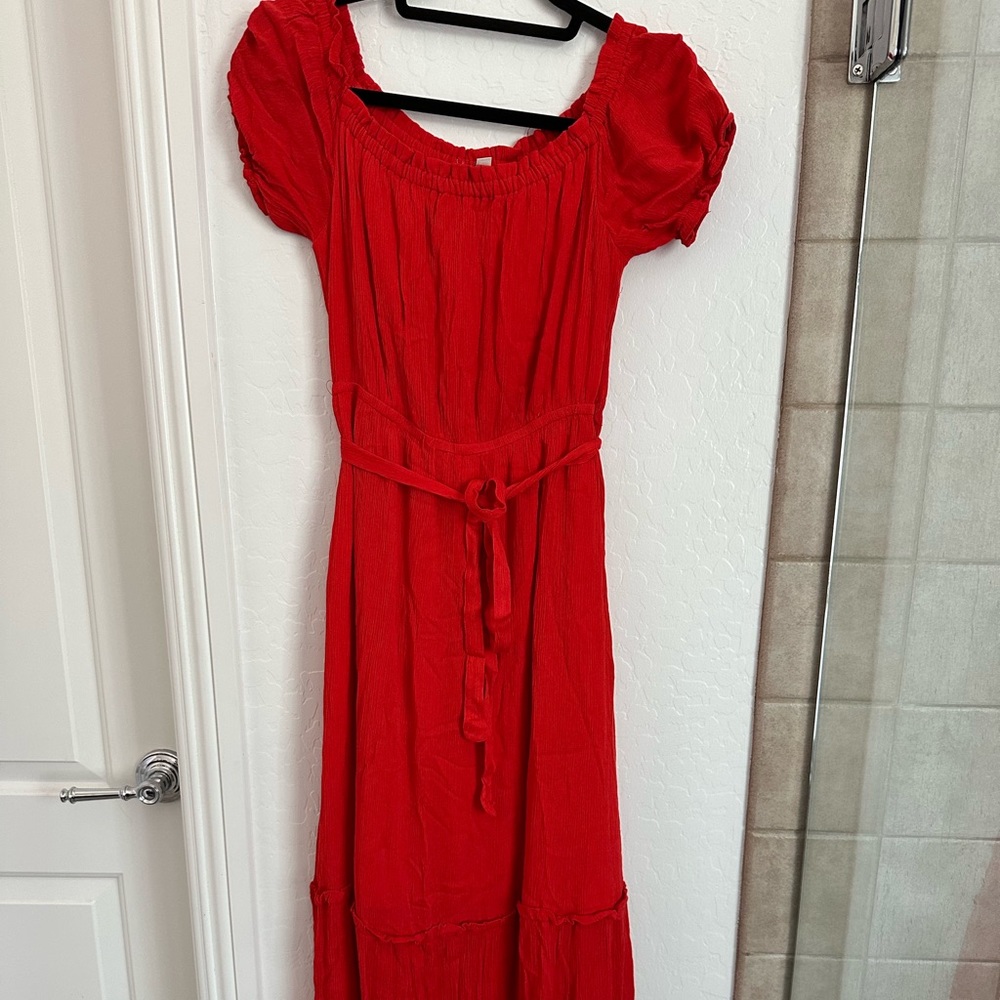 Diva Boutique red orange Maxi Dress